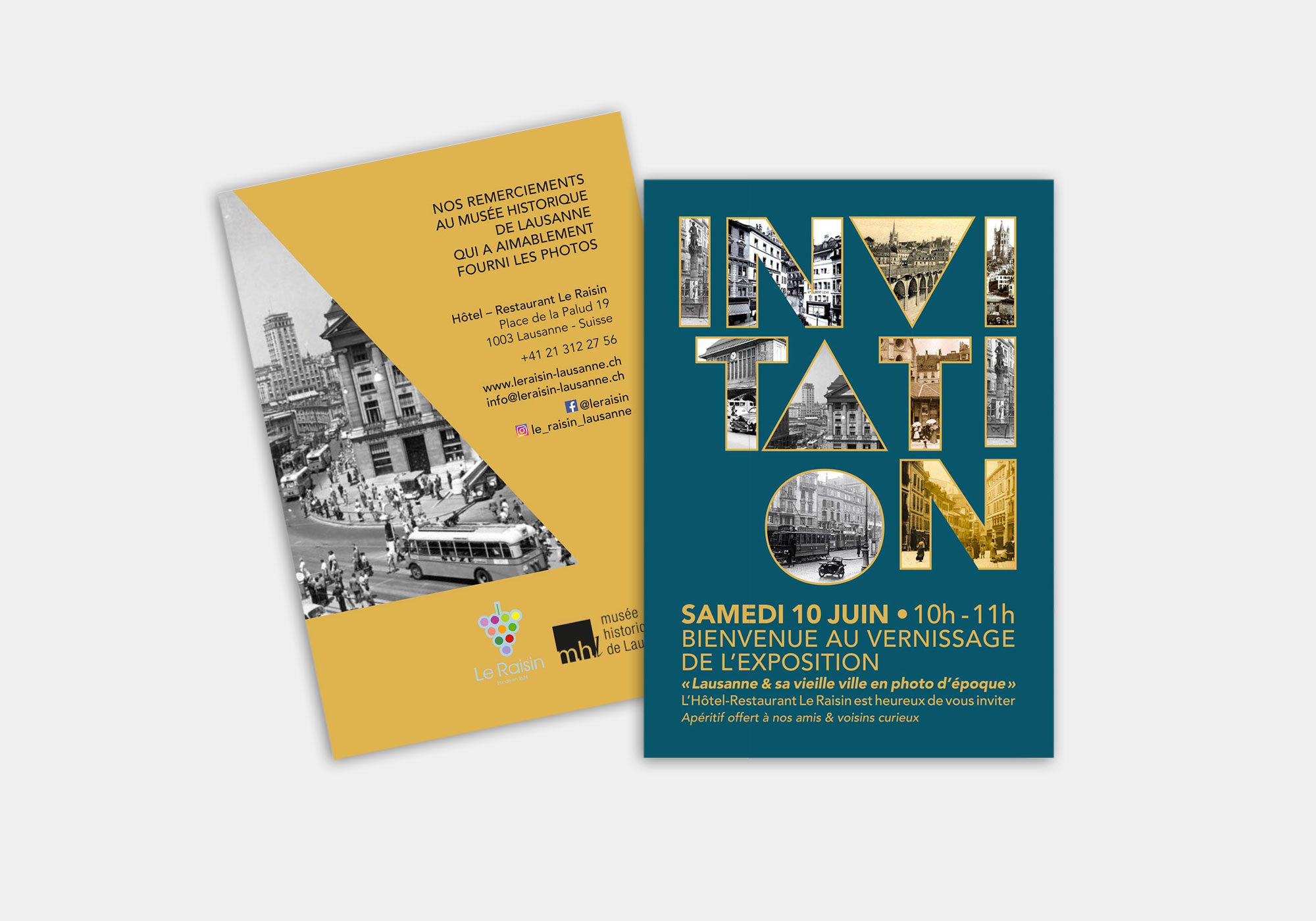 Flyer pour l'Hôtel restaurant Le Raisin